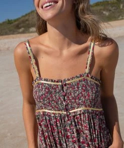 Natural Life Maya Smocked Maxi Dress CLOTHES