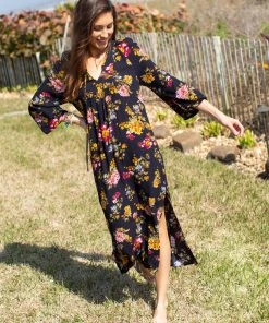 Natural Life CLOTHES Rowan Side Slit Midi Dress