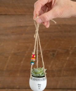 Natural Life Mini Hanging Faux Succulent