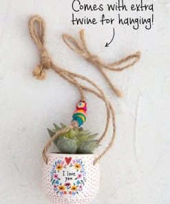 Natural Life Mini Hanging Faux Succulent