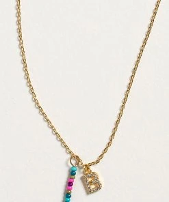 Natural Life Initial Charm Necklace Best Selling Gifts