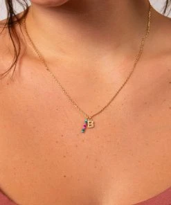 Natural Life Initial Charm Necklace Best Selling Gifts