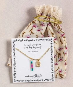 Natural Life Initial Charm Necklace Best Selling Gifts