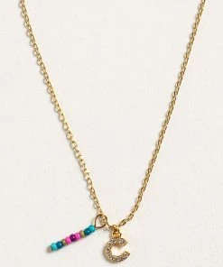 Natural Life Initial Charm Necklace Best Selling Gifts