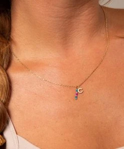 Natural Life Initial Charm Necklace Best Selling Gifts