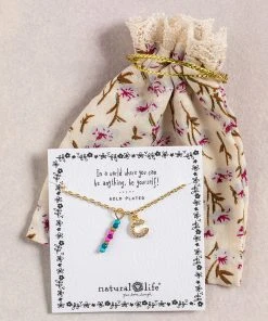 Natural Life Initial Charm Necklace Best Selling Gifts