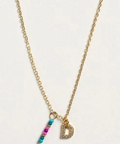 Natural Life Initial Charm Necklace Best Selling Gifts