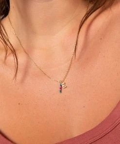 Natural Life Initial Charm Necklace Best Selling Gifts