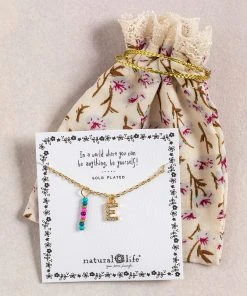 Natural Life Initial Charm Necklace Best Selling Gifts