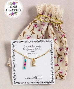 Natural Life Initial Charm Necklace Best Selling Gifts