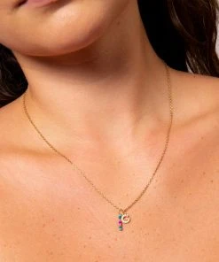 Natural Life Initial Charm Necklace Best Selling Gifts