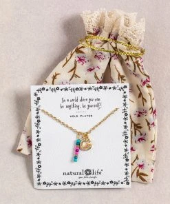Natural Life Initial Charm Necklace Best Selling Gifts