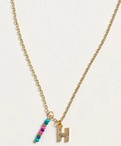 Natural Life Initial Charm Necklace Best Selling Gifts