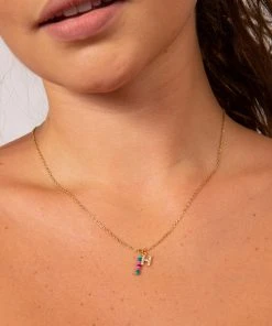 Natural Life Initial Charm Necklace Best Selling Gifts