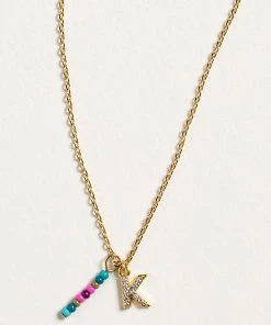 Natural Life Initial Charm Necklace Best Selling Gifts