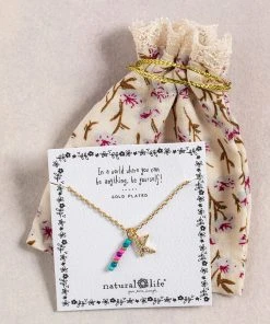 Natural Life Initial Charm Necklace Best Selling Gifts