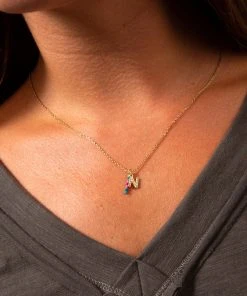 Natural Life Initial Charm Necklace Best Selling Gifts