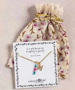 Natural Life Initial Charm Necklace Best Selling Gifts
