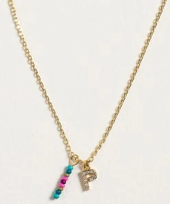 Natural Life Initial Charm Necklace Best Selling Gifts