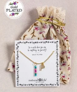 Natural Life Initial Charm Necklace Best Selling Gifts