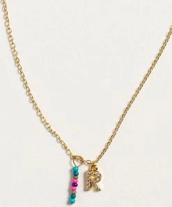 Natural Life Initial Charm Necklace Best Selling Gifts