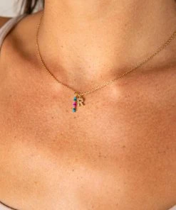 Natural Life Initial Charm Necklace Best Selling Gifts