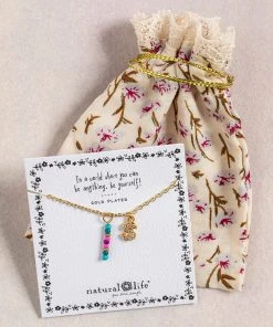 Natural Life Initial Charm Necklace Best Selling Gifts