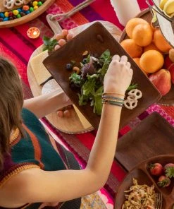 Natural Life Set Of 4 Wooden Plates