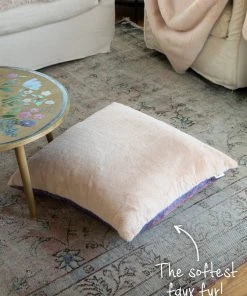 Natural Life Faux Fur Pillow Cover