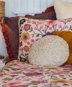 Natural Life Crochet Pillow