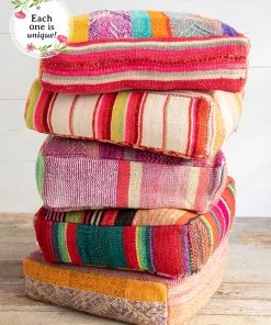 Natural Life Back To Campus Vintage Peruvian Pouf 11 Natural Life Back To Campus Vintage Peruvian Pouf