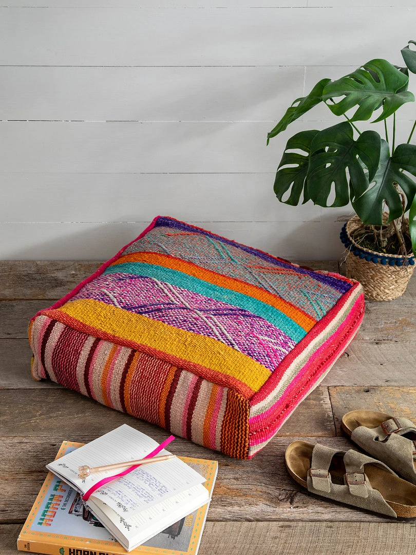 Natural Life Back To Campus Vintage Peruvian Pouf 5 Natural Life Back To Campus Vintage Peruvian Pouf