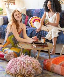 Natural Life Ziggy Shag Pouf Back To Campus