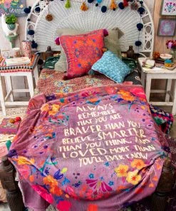 Natural Life Back To Campus Tapestry Blanket