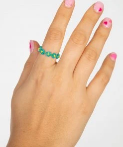 Natural Life Beaded Daisy Ring