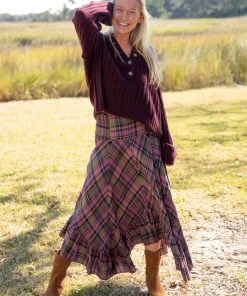 Natural Life Feelin' Alive Midi Skirt Back In Stock