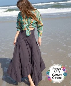 Natural Life Feelin' Alive Gauze Midi Skirt 9 Natural Life Feelin' Alive Gauze Midi Skirt