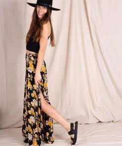Natural Life Ginger Side Slit Maxi Skirt 29 Natural Life Ginger Side Slit Maxi Skirt