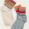Natural Life Back To Campus Striped Retro Crew Sock Set