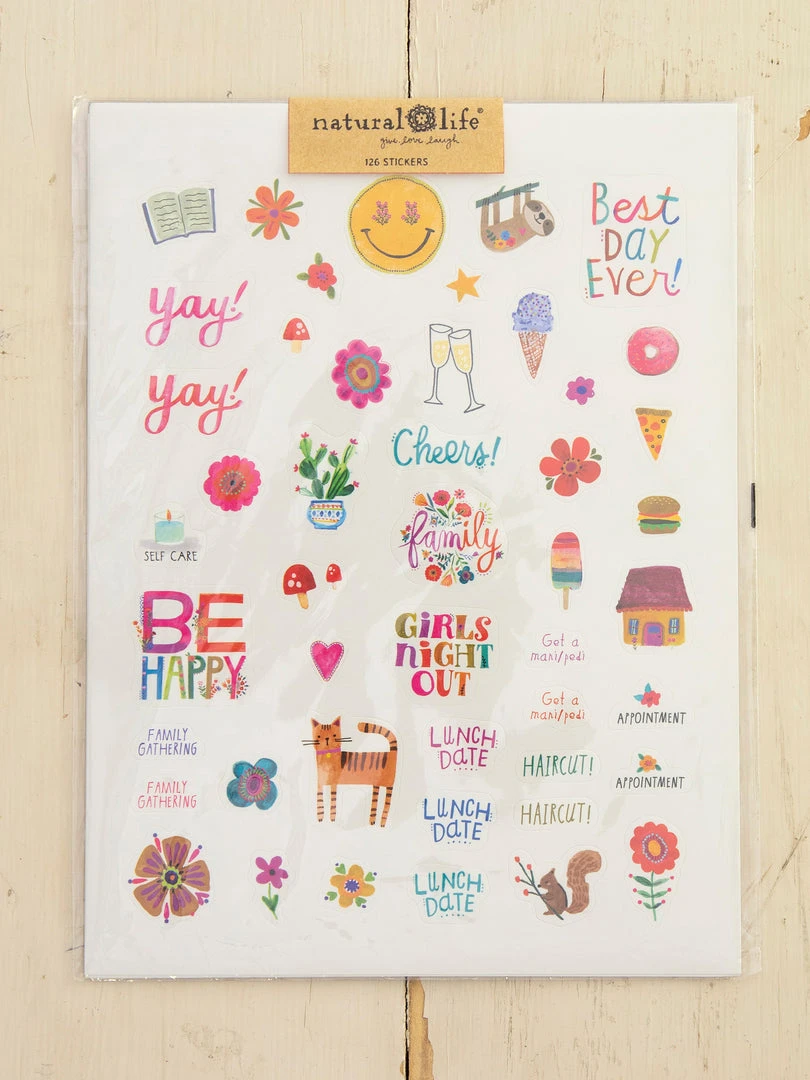 Natural Life Shaped Sticker Set Back To Campus 5 Natural Life Shaped Sticker Set Back To Campus