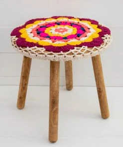 Natural Life Crochet Side Table