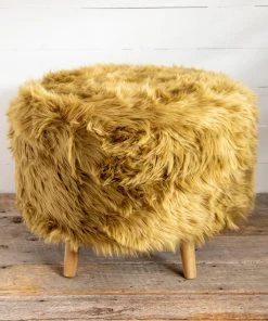 Natural Life Faux Fur Stool Back To Campus