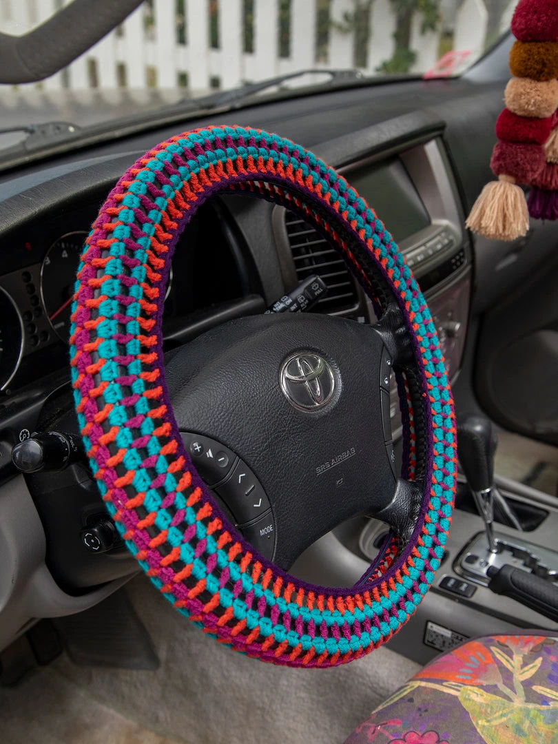 Natural Life Crochet Steering Wheel Cover 3 Natural Life Crochet Steering Wheel Cover