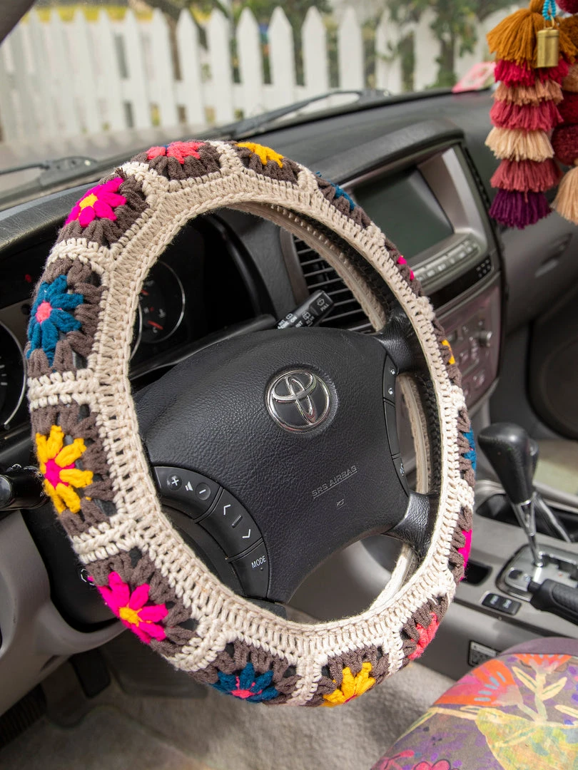 Natural Life Crochet Steering Wheel Cover 5 Natural Life Crochet Steering Wheel Cover