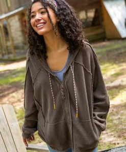 Natural Life CLOTHES Zip Up Weekend Hoodie