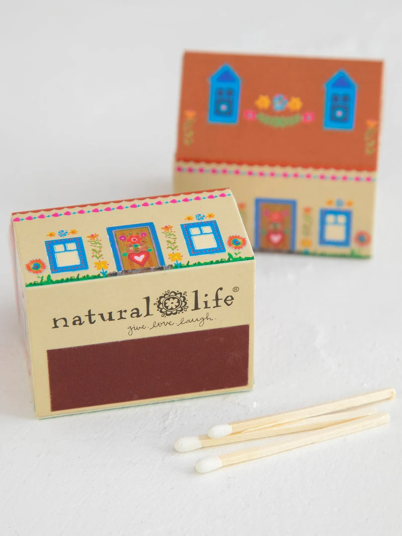 Natural Life HOME & LIVING Set Of 2 Cottage Matchboxes Natural Life HOME & LIVING Set Of 2 Cottage Matchboxes