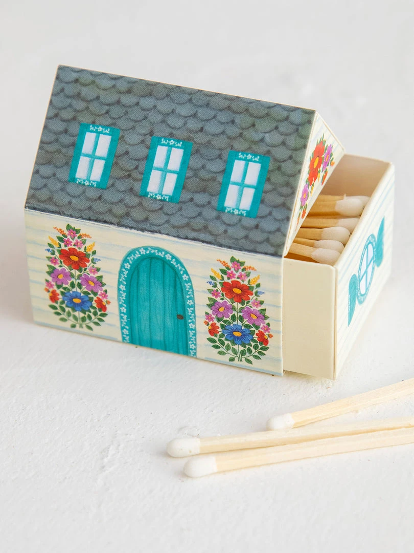 Natural Life HOME & LIVING Set Of 2 Cottage Matchboxes Natural Life HOME & LIVING Set Of 2 Cottage Matchboxes