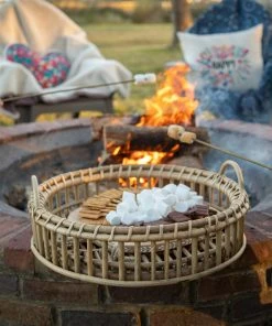 Natural Life HOME & LIVING Rattan Tray Side Table 8 Natural Life HOME & LIVING Rattan Tray Side Table