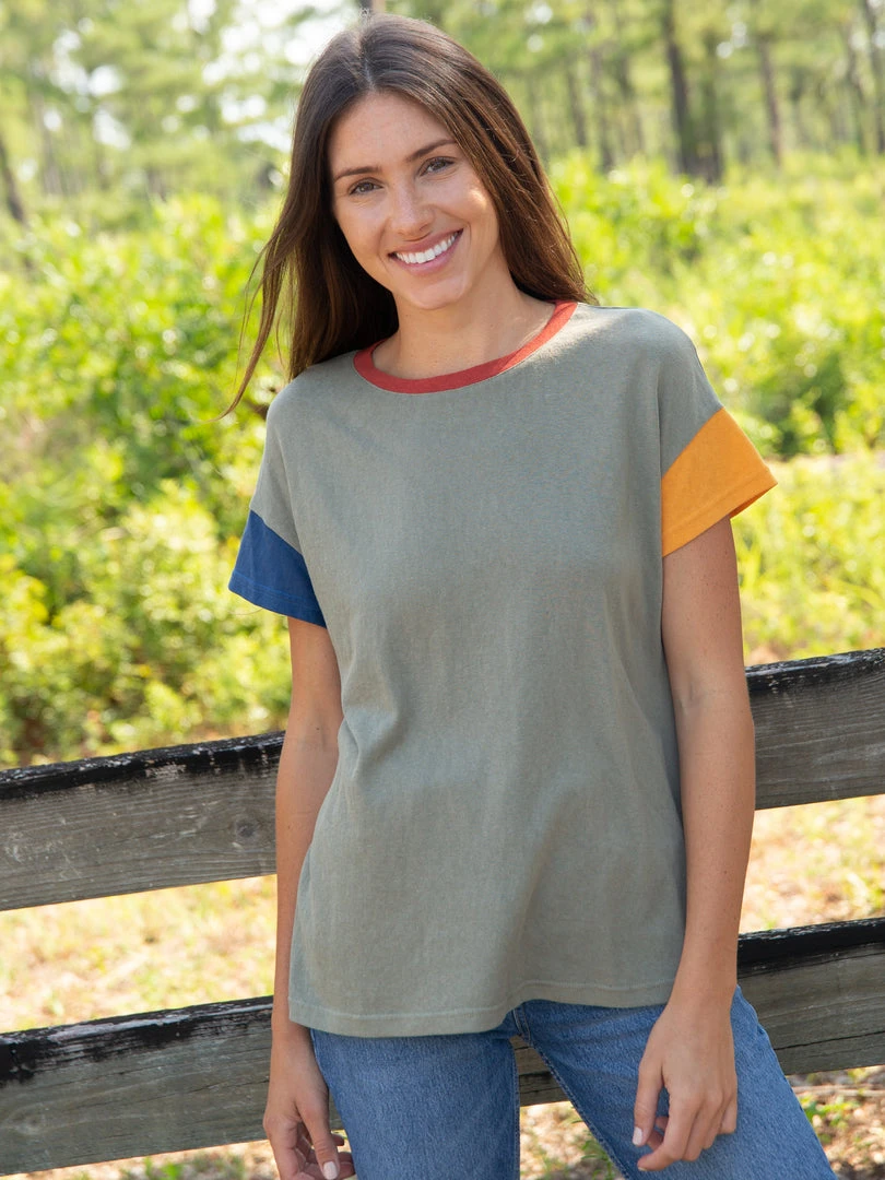 Natural Life Colorblock Boxy Crew Tee 5 Natural Life Colorblock Boxy Crew Tee