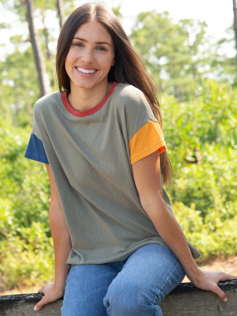 Natural Life Colorblock Boxy Crew Tee 3 Natural Life Colorblock Boxy Crew Tee